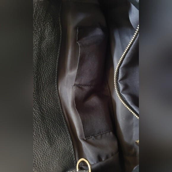 Borse In Pelle Black Leather Handbag Made in Italy - Picture 12 of 14